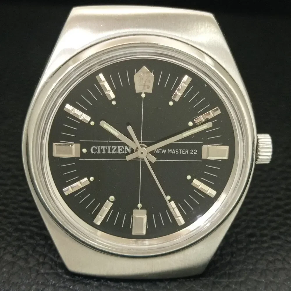 Vintage 1988 Citizen Manual Wound Mens Silver Watch & Silver accents